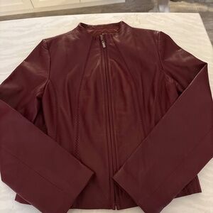 Siena Studio Red Leather Jacket  100% Real Leather